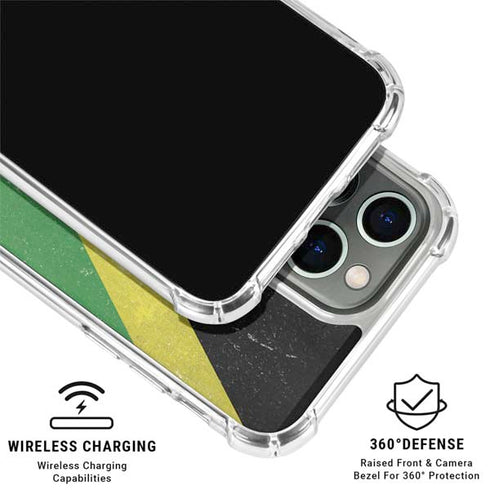 Jamaica Flag Distressed iPhone 16 Pro Max Clear Case